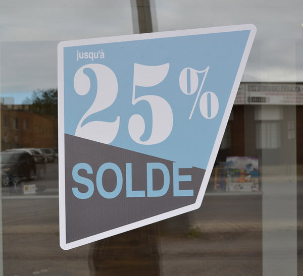 Adhesive Vinyl Sticker - English