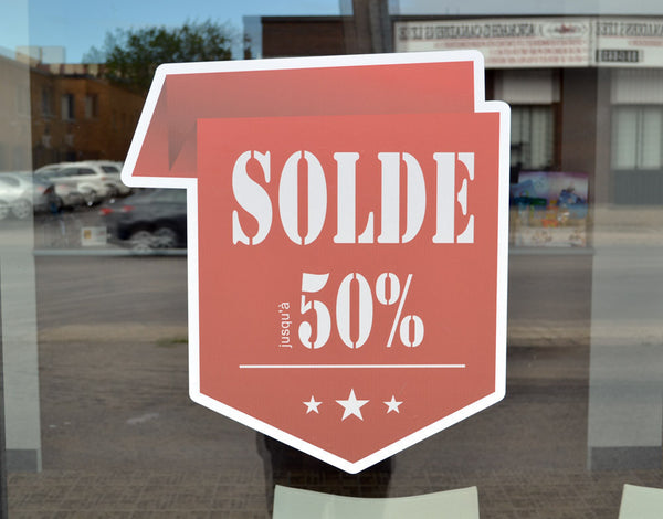 Adhesive Vinyl Sticker - English