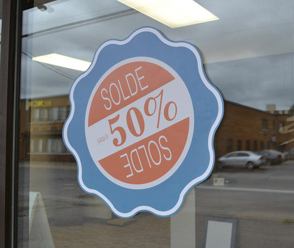 Adhesive Vinyl Sticker - English